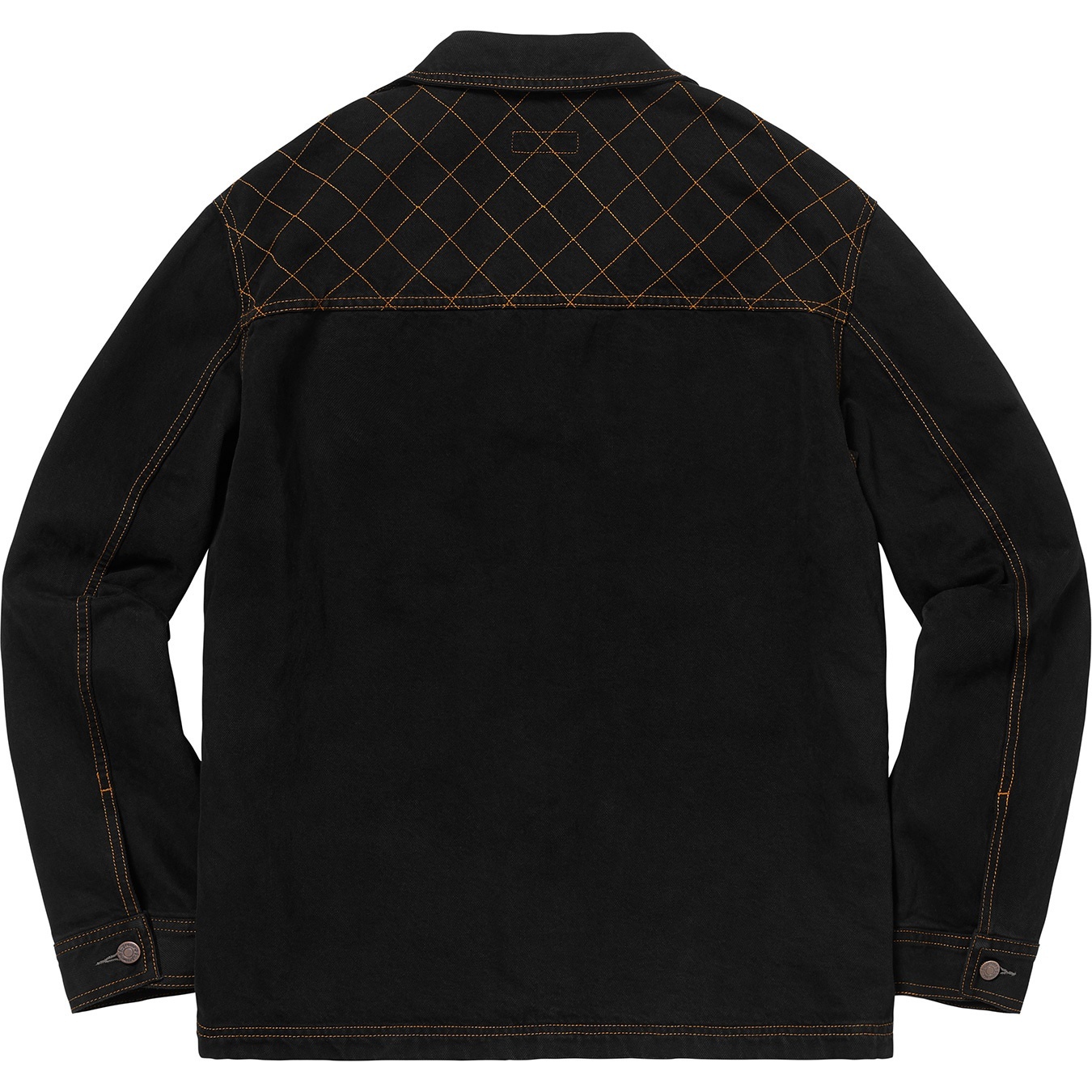 Diamond Stitch Denim Chore Coat view 3
